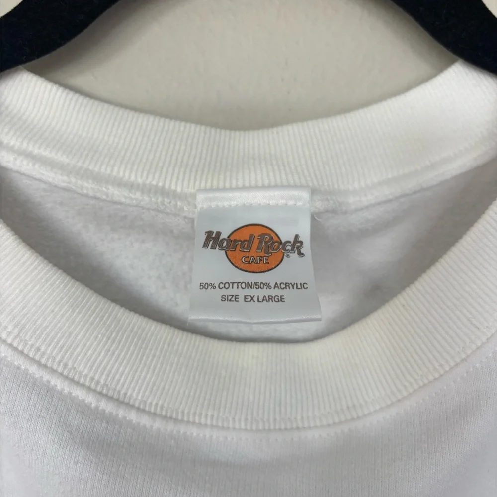Vntg Hard Rock Cafe London White Crew Neck Sweatshirt Large - Picture 5 of 5